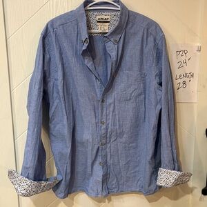 Ariat Modern Fit Blue Micro-Dot Button-Down Shirt – Men’s XL